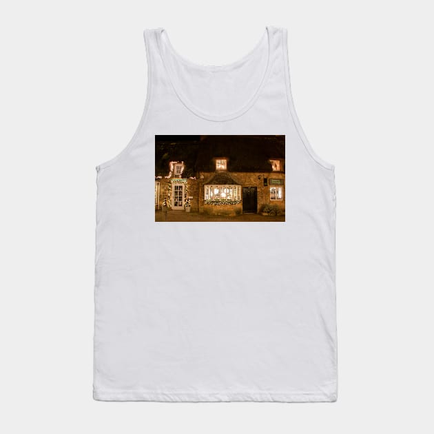 Broadway Christmas Lights Cotswolds Worcestershire Tank Top by Andy Evans Photos